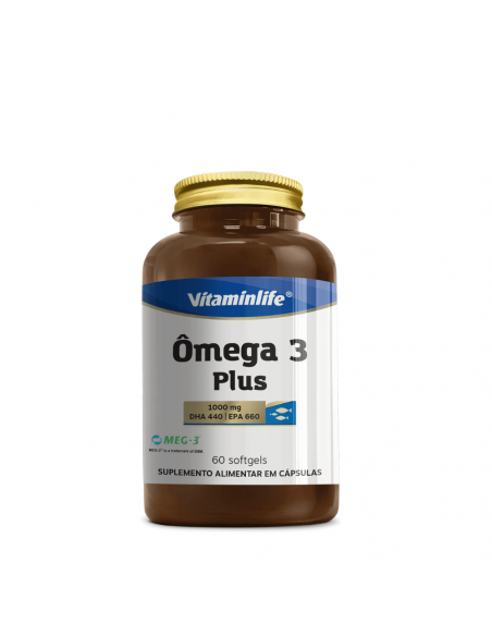 Omega 3 Plus (DHA 440- EPA 660)MEG-3® 1000mg 60 Cápsulas 60 Cápsulas