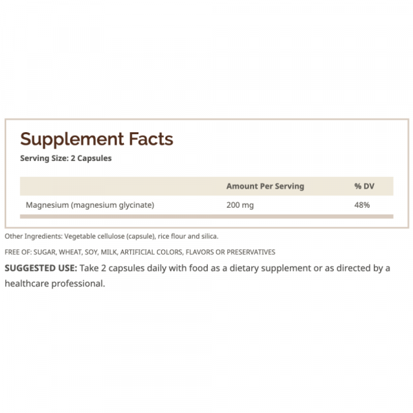 Glicinato de Magnesio 200mg