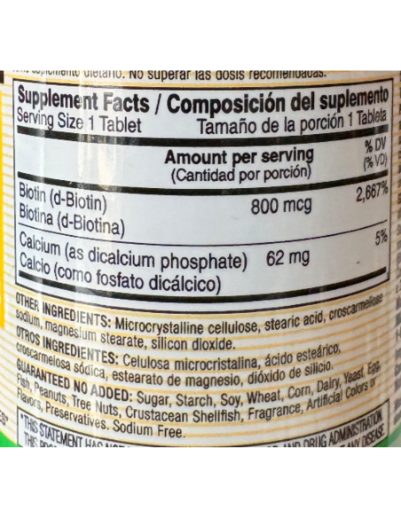 Biotina 60 Tabletas