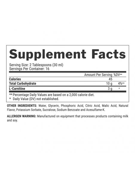 Nutrex L-Carnitine 3000mg 31 Servicios
