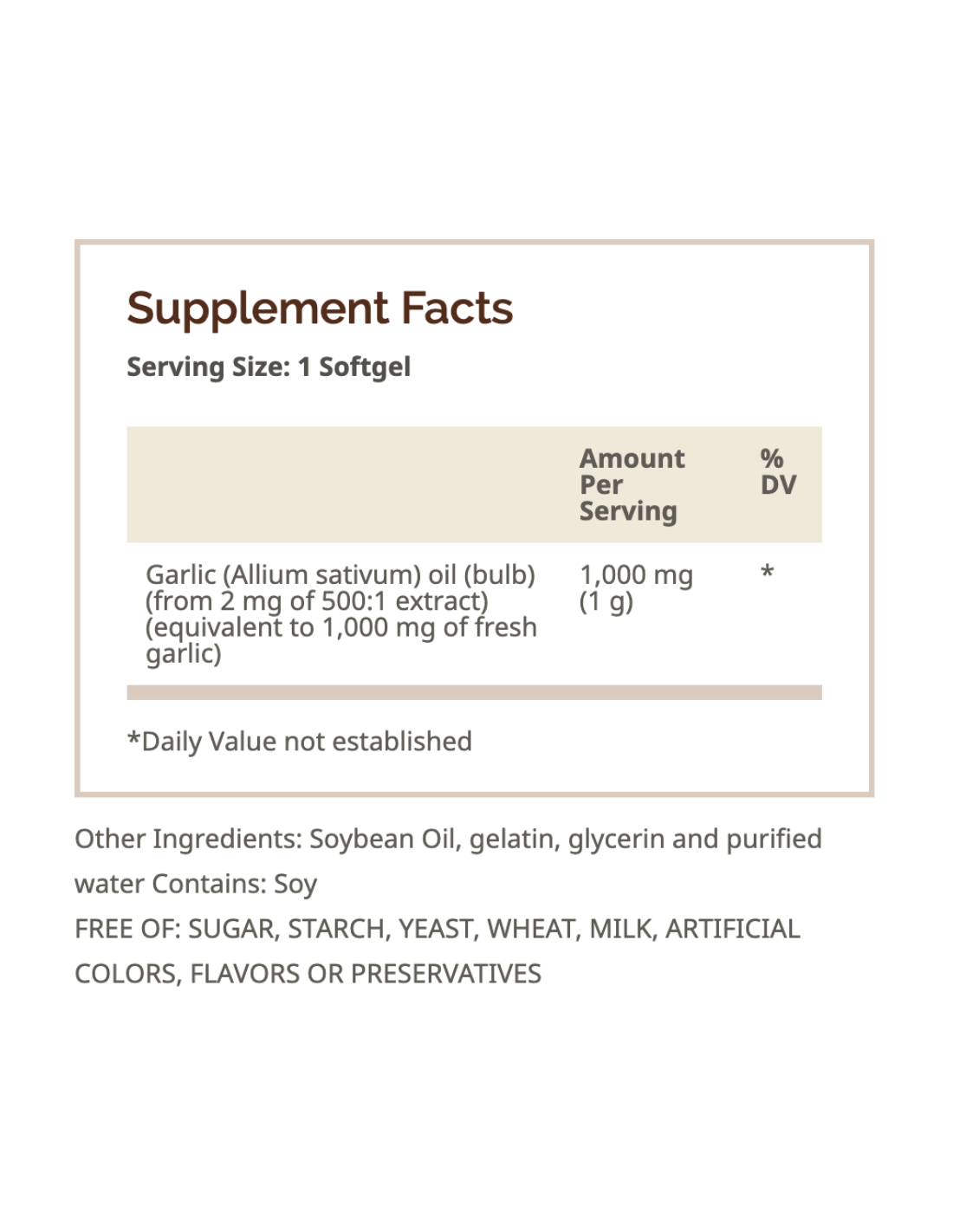 Garlic Oil 1000 Mg