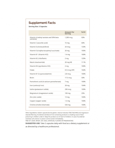Prenatal Multivitamin 60 Cápsulas