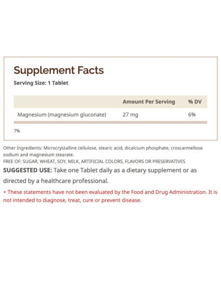 Magnesium Gluconate 90 Tabletas
