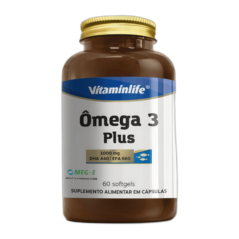 Omega 3 Plus (DHA 440- EPA 660)MEG-3® 1000mg 60 Cápsulas 60 Cápsulas