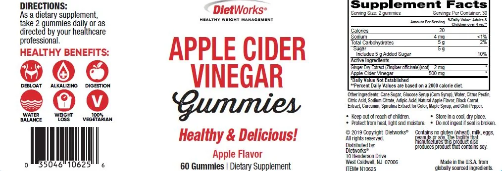 Apple Cider Vinegar 60 Gomitas — imagen oficial de la marca