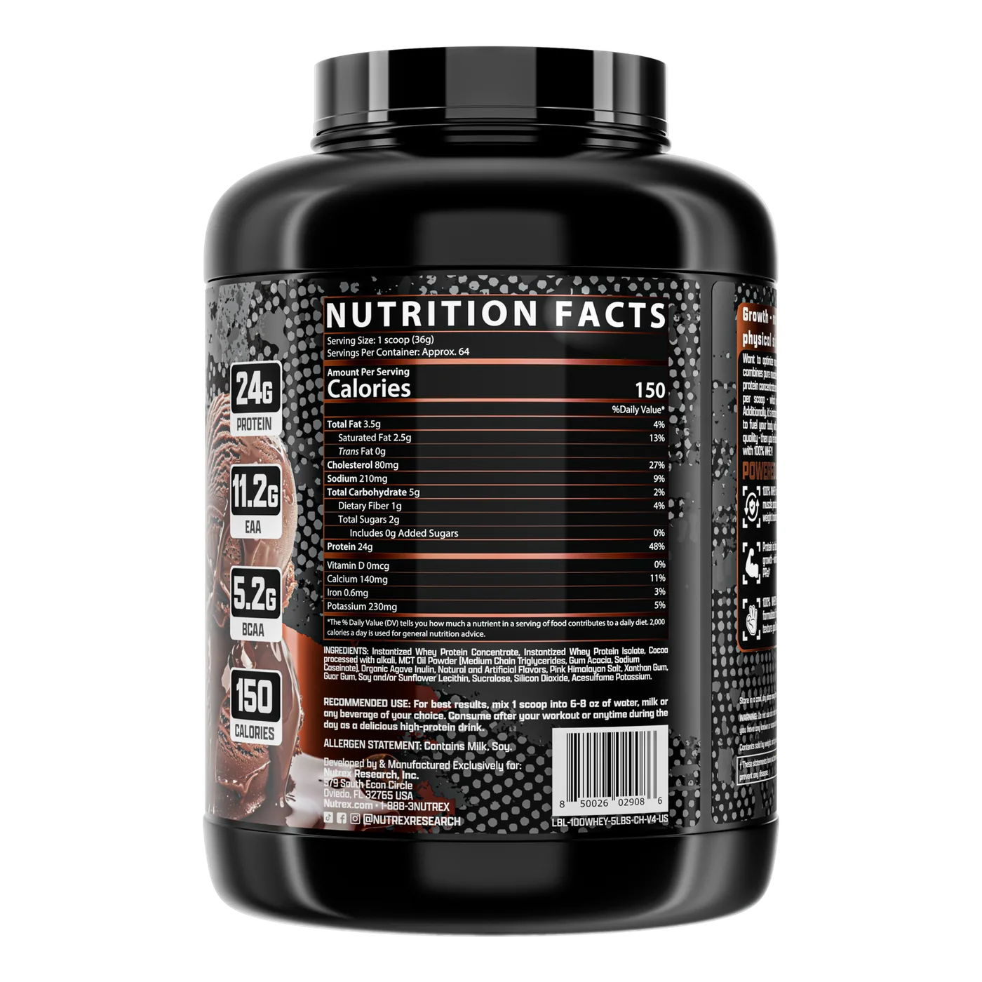 Nutrex 100% Whey Protein 5 Libras — imagen oficial de la marca