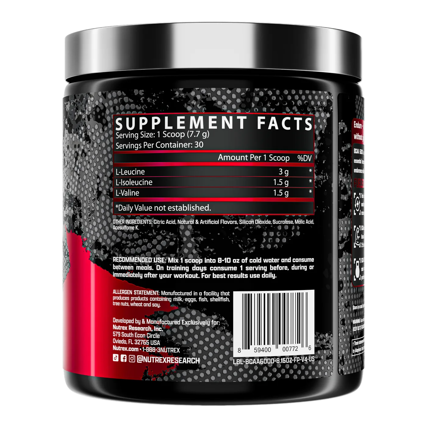 Nutrex BCAA 6000 30 Servicios — imagen oficial de la marca
