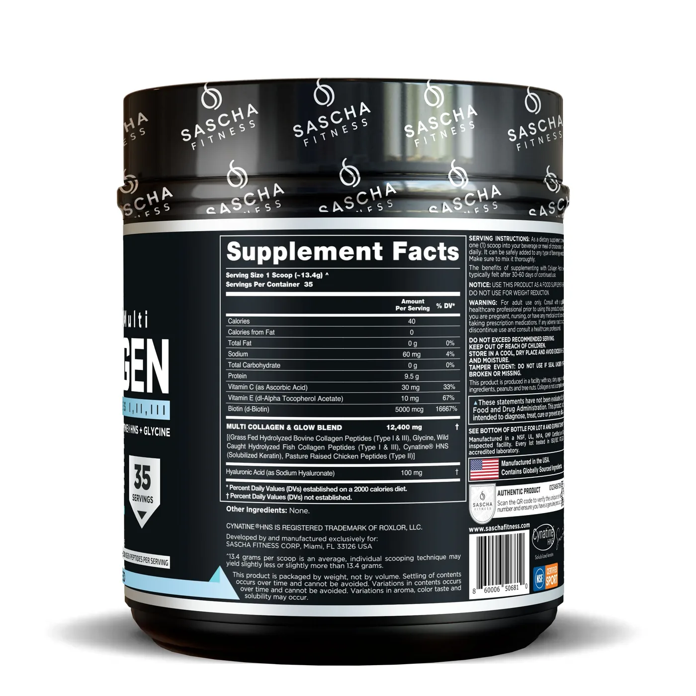 Sascha Hydrolyzed Multi Collagen 35 Servicios — imagen oficial de la marca