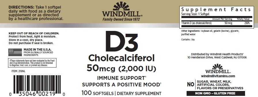 Vitamina D3 50MCG/100 Cápsulas — imagen oficial de la marca