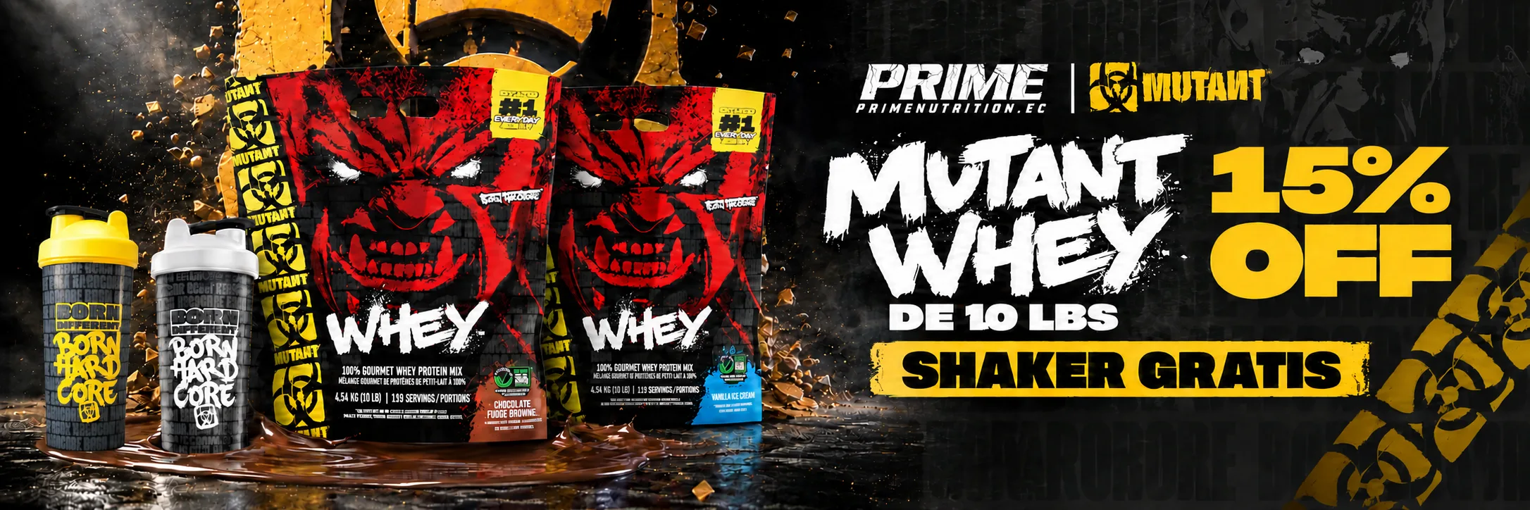 Mutant Whey 10 lbs con shaker gratis